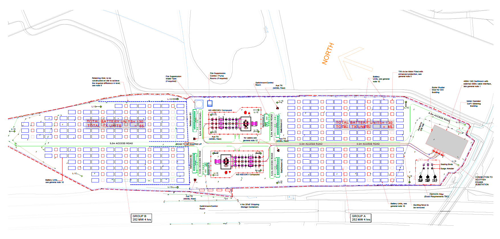 High Netherfauld 1 BESS detailed plan